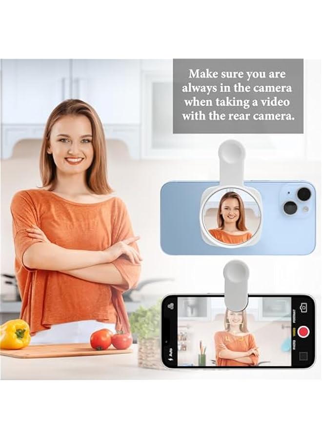 أنكوفو مراة سيلفي للكاميرا الخلفية للجوال - انظر كيف تبدو في الكاميرا الخلفية - للحصول على صور عالية الدقة (ابيض) - Image 4