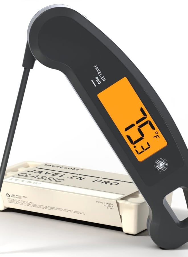 Lavatools Javelin® PRO Duo Ultra-Fast 2-Second Professional Digital Instant Read Meat Thermometer for Grill and Cooking, Auto-Rotating Backlit Display, IP65 Water Resistant – Ink - Image 1