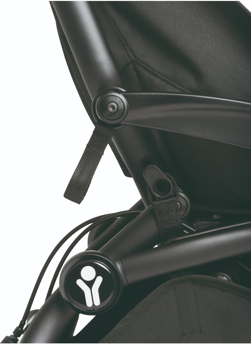 Babyzen YOYO2 Stroller With Connnector for Twin/2nd Baby- Black Frame with  Peppermint Seat Cushion & Canopy (6M+ Combo Pack)