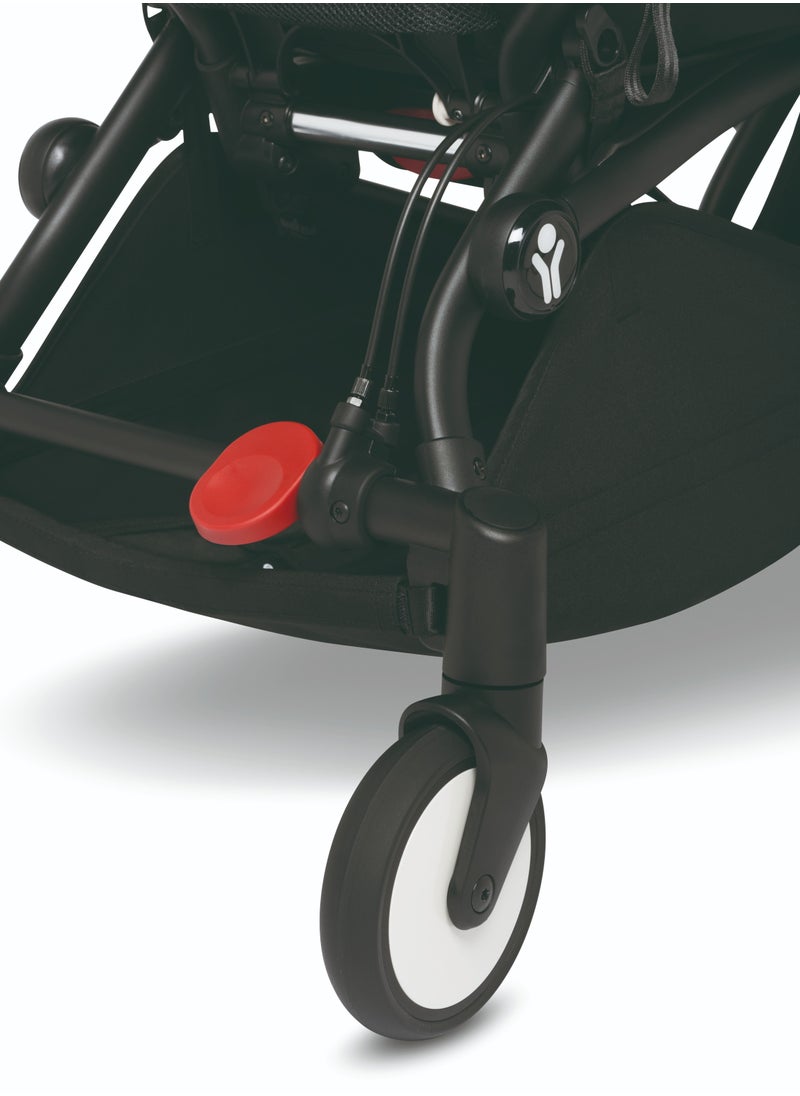 Babyzen YOYO2 Stroller With Connnector for Twin/2nd Baby- Black Frame with  Peppermint Seat Cushion & Canopy (6M+ Combo Pack)
