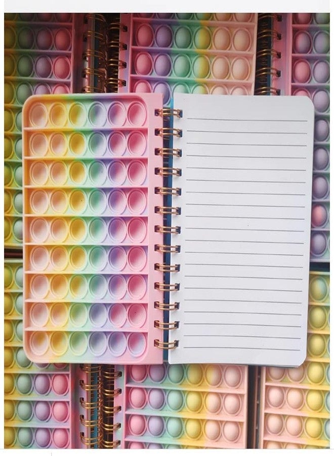 SAMVARDHAN 1 Pcs Pop it Fidget A5 Size Diary Spiral Notebook with Both Side Ruled (160 Pages) Personal Diary Stress Relief Pop it Diary - Image 4