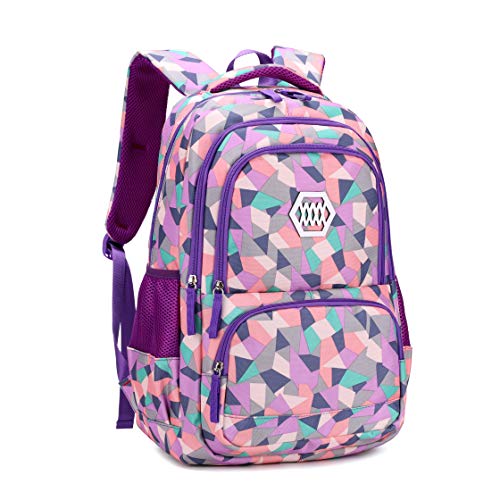 Bansusu Geometric Print Kids Backpack for Girls Boys School Bag Bookbags - Image 1