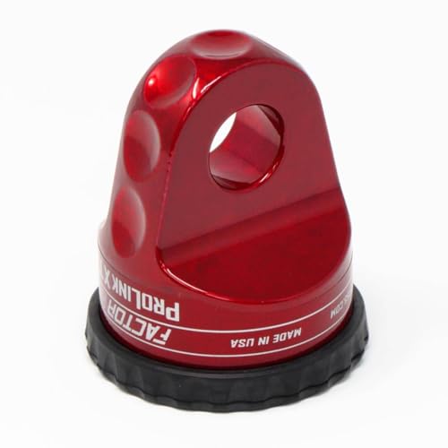 Factor 55 00110-01 Prolink XTV Shackle D Ring for use with Steel Cables Synthetic Ropes up to 5/16 in Max Load Rating 6000 lb Ultimate Failure 22,000 lb Ideal for 4x4 Off Road Trips - Red - Image 2