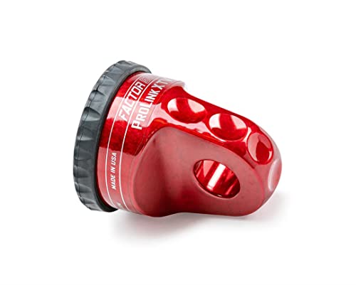 Factor 55 00110-01 Prolink XTV Shackle D Ring for use with Steel Cables Synthetic Ropes up to 5/16 in Max Load Rating 6000 lb Ultimate Failure 22,000 lb Ideal for 4x4 Off Road Trips - Red - Image 1