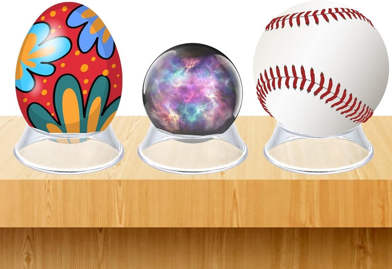 TERDEWE 16 Pack Reversible Sphere Stand Cone Display Stands for Golf Ball,Baseball,Softball,Tennis Ball,Marbles,Collections,Egg Spheres,Easter Eggs Transparent Invisible Egg Holder,Collections Display Risers - Image 4