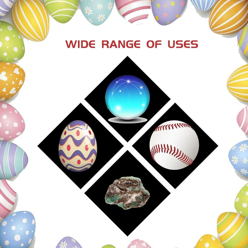 TERDEWE 16 Pack Reversible Sphere Stand Cone Display Stands for Golf Ball,Baseball,Softball,Tennis Ball,Marbles,Collections,Egg Spheres,Easter Eggs Transparent Invisible Egg Holder,Collections Display Risers - Image 3