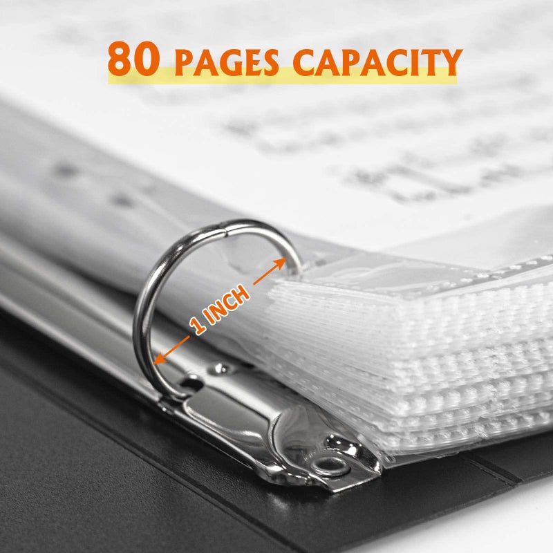 tutata Sheet Music Folder, Letter Size Music Binder, 80 Pages Capacity, Writable Choir Folder, Fit 8.5 x 11 Paper, Black - Image 5