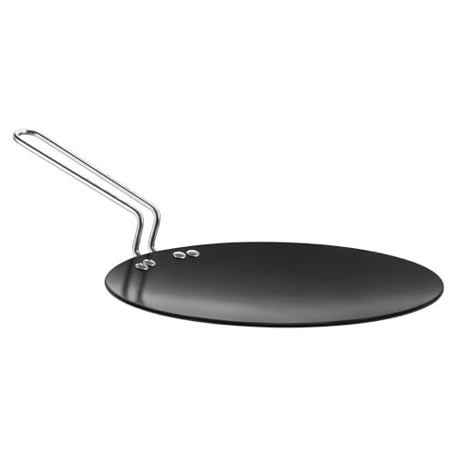 Nirlep Ebony Concave Roti Tawa 22 cm I Durable Hard Anodised Tawa I 5Y Guarantee I Black - Image 1