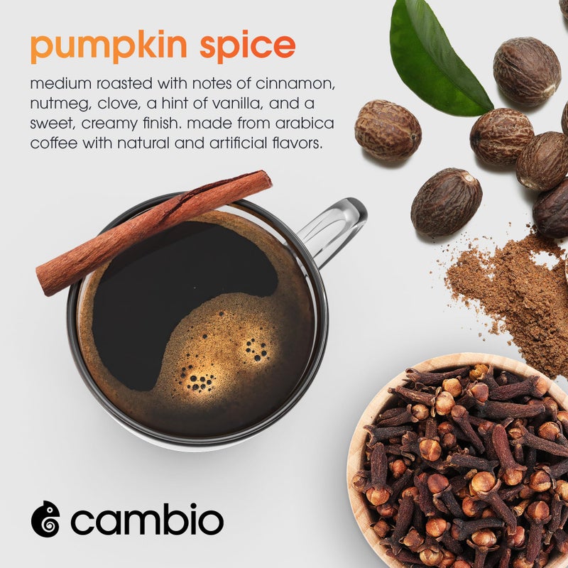 CAMBIO ROASTERS Pumpkin Spice Coffee Pods - Small Batch Medium Roast 100% Arabica Coffee Pod, Recyclable in Aluminum Pods - Keurig-Compatible, 60-Count - Image 4