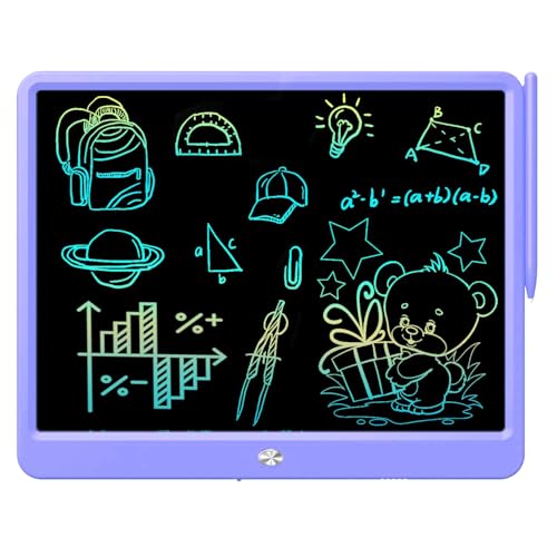 FLUESTON LCD Writing Tablet Doodle Board Toys Gifts for 38 Year Old Girls Boys 12 Inch Colorful Electronic Board Drawing Pad for Kids Christmas Gifts for Toddler Educational Learning TravelPurple - Image 1