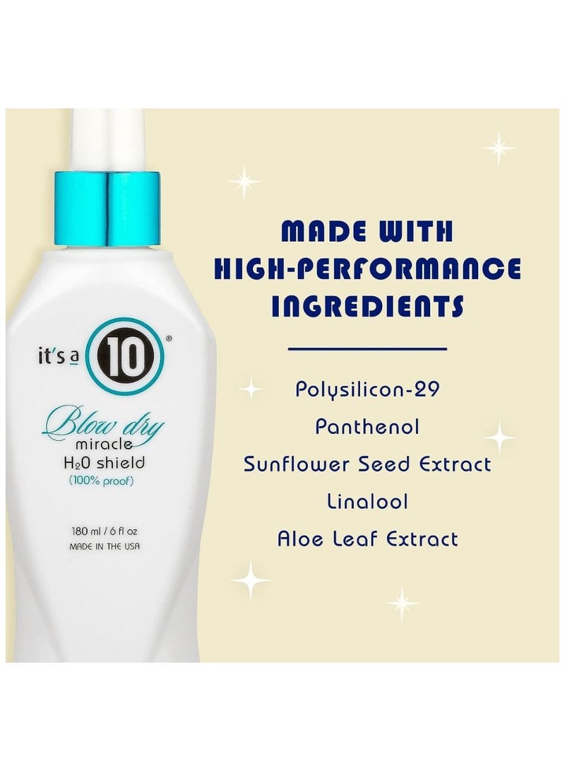 It's a 10 Blow Dry Miracle H20 Shield Spray 180ml, Humidity and frizz protection, Hair shaft strengthening, Color fading defense, Next-day style touch-ups - Image 2