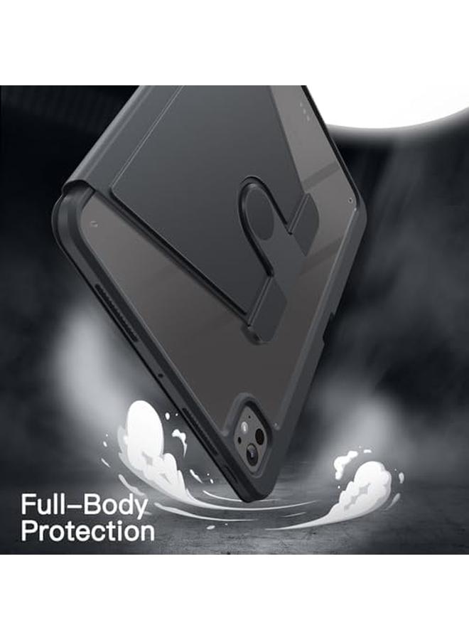 Jetech Rotating Case For Ipad Pro 13 Inch M4 2024 With Pencil Holder 360 Degree Rotation Protective Stand Cover Clear Back Auto Wake Sleep Space Gray - Image 4