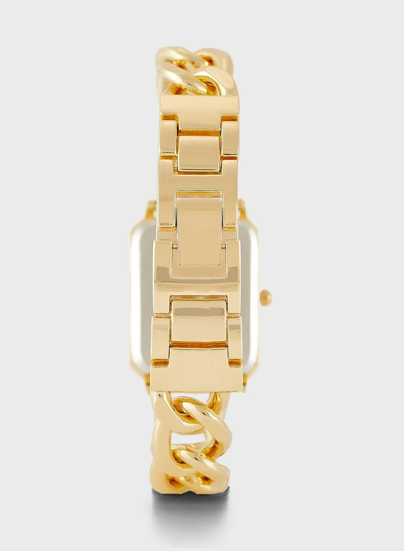 ELLA Chain Bracelet Watch With Roman Numerals