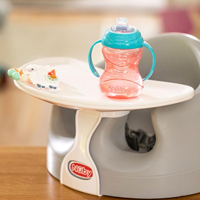 Nuby My Floor Seat Activity Tray  with Easy Release Latch and Easy to Clean  4 Months  White - Image 2