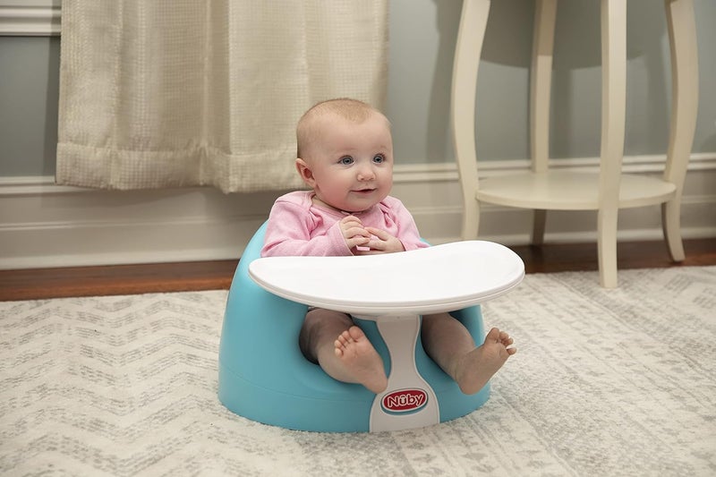 Nuby My Floor Seat Activity Tray  with Easy Release Latch and Easy to Clean  4 Months  White - Image 5
