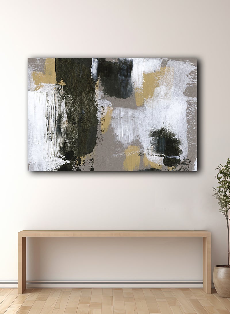 لوحة كانفاس على إطار خشبي بتصميم فن تجريدي - Image 1