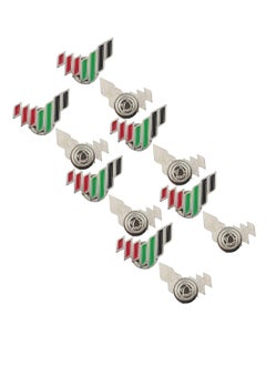Yuwell Pack Of 6 Pcs UAE National Metal Badge Spirit Of The Union National Day Brooch With Magnetic Pin  - Image 2