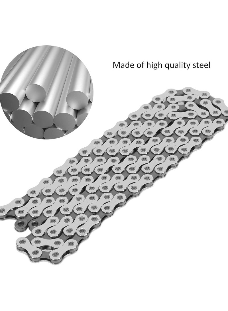 GGOOT 11 Speed Bicycle Chain, 116 Links Fully Plated Variable Speed Bike Chain, Special Forged Steel Bike Chain for Outdoor for Mountain Bikes Road Bikes Folding Bikes Save Time and Effort - Image 3