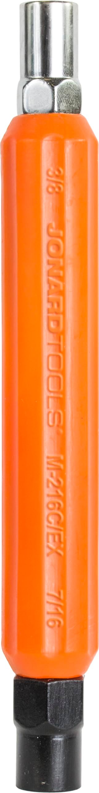 Jonard Tools M216CEX Impact Resistant Hex Can Wrench with 716 and 38 Hex Sockets and Ergonomic Handle 1 Diameter  7 Length Outer