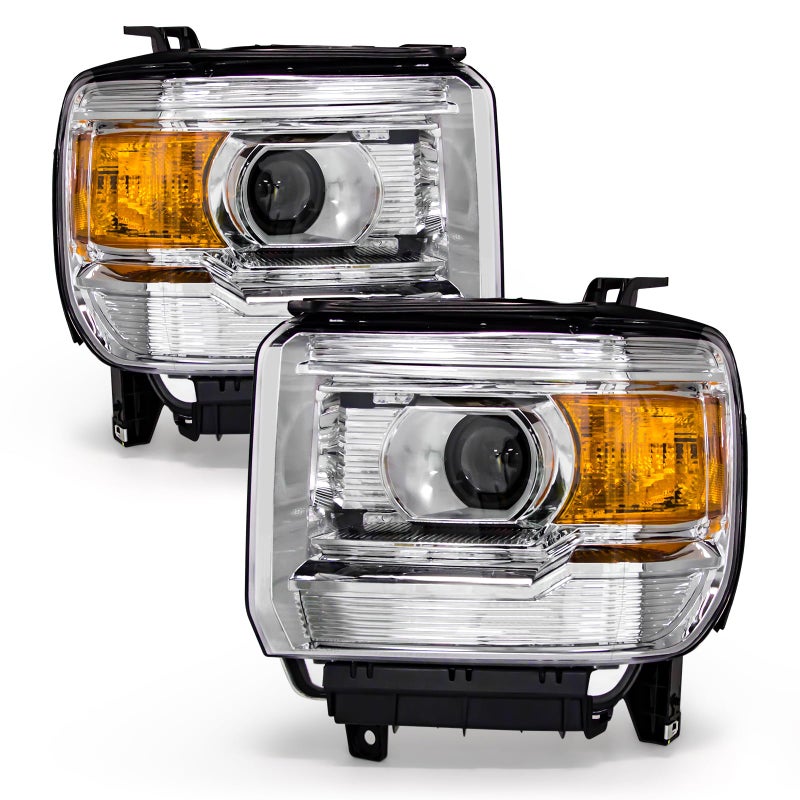 ADCARLIGHTS Headlights Assembly fit 2015 2016 2017 2018 2019 GMC Sierra 3500HD/ 2500HD Base/Denali/SLE/SLT / 14 15 16 17 18 GMC Sierra 1500 Headlamp Reflector Left+Right Side(No bulb included) - Image 1