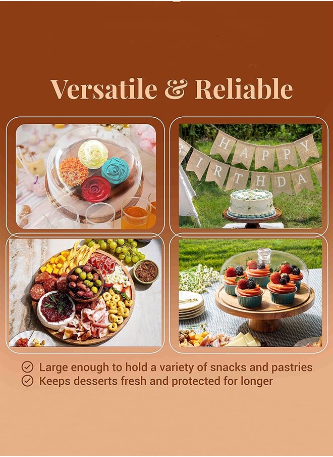 Acacia Wood Cake Stand with Clear Acrylic Dome Cover, 6-in-1 Multifunctional Cake Holder, Serving Platter, Salad Bowl, Punch Bowl, Veggie Stand, Snack Tray - https://f.nooncdn.com/p/pzsku/ZA70E97A4650CC8A98A0CZ/45/_/1731398403/68d2a3ee-2353-45e7-a0d8-287c08798fe8.jpg?width=original