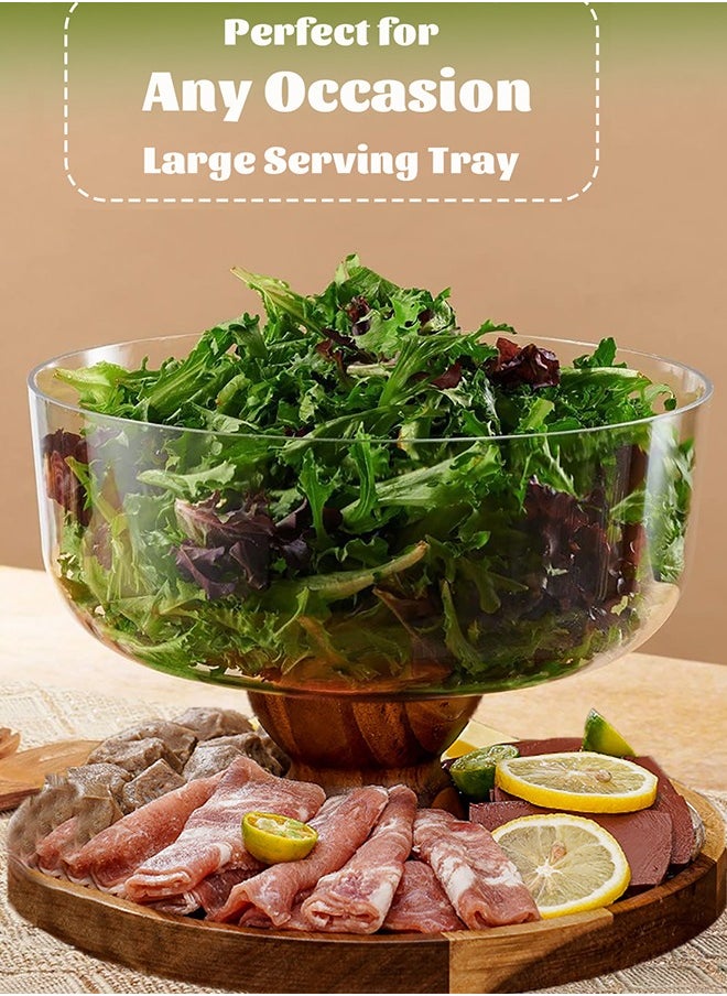 Acacia Wood Cake Stand with Clear Acrylic Dome Cover, 6-in-1 Multifunctional Cake Holder, Serving Platter, Salad Bowl, Punch Bowl, Veggie Stand, Snack Tray - https://f.nooncdn.com/p/pzsku/ZA70E97A4650CC8A98A0CZ/45/_/1731398410/70dfe258-67d4-44be-b3ee-1f5d468ab6f9.jpg?width=original