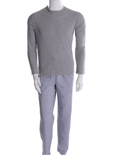 The Don Thedon Gray Ribbed Men's Pajama Set  - Image 1