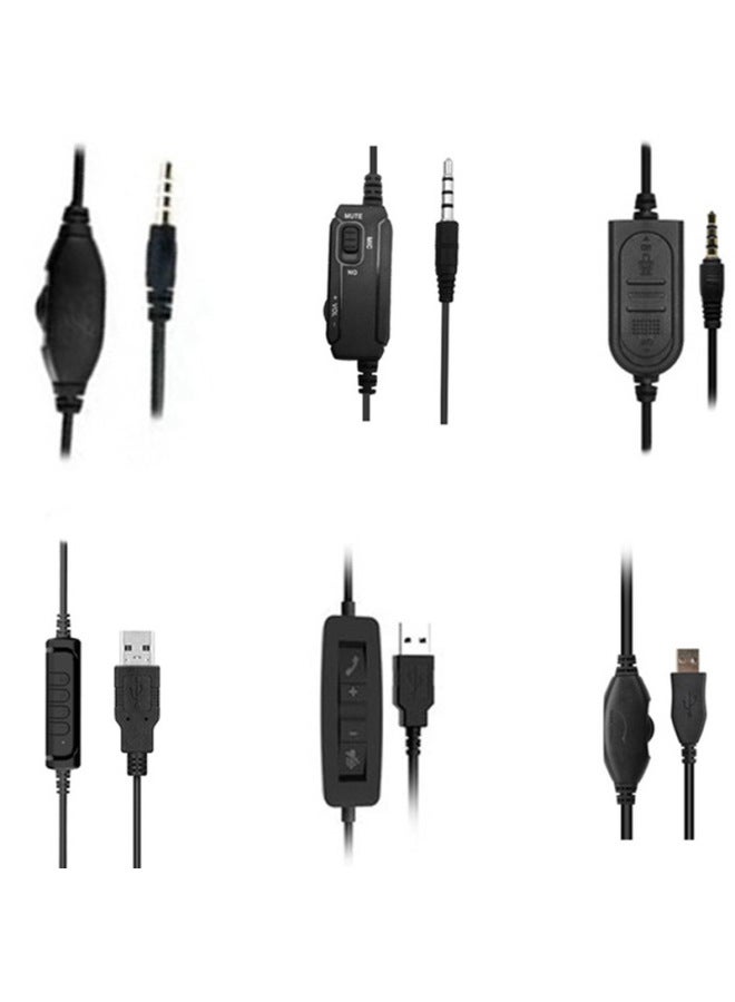 نيوترل سماعة كمبيوتر بمنفذ USB، سماعة رأس، سماعة مكتب، سماعة خدمة عملاء مع ميكروفون، سماعة طيران - Image 1