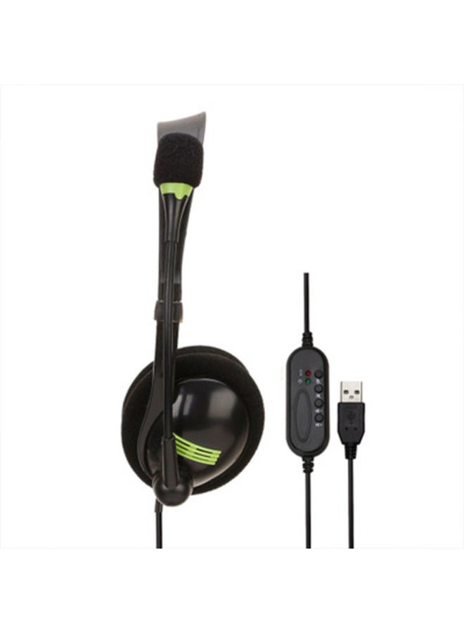 نيوترل سماعة كمبيوتر بمنفذ USB، سماعة رأس، سماعة مكتب، سماعة خدمة عملاء مع ميكروفون، سماعة طيران - Image 2