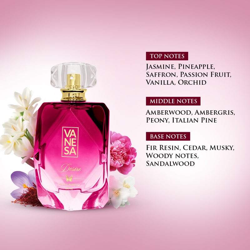 VANESA Desire Perfume For Women 100 ML | Long Lasting Eau Da Parfum - Image 3