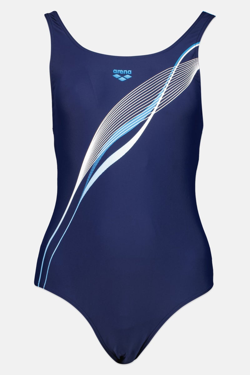 arena Women One Piece Brand Logo Competetive Swimwear, Multicolor  - Image 1