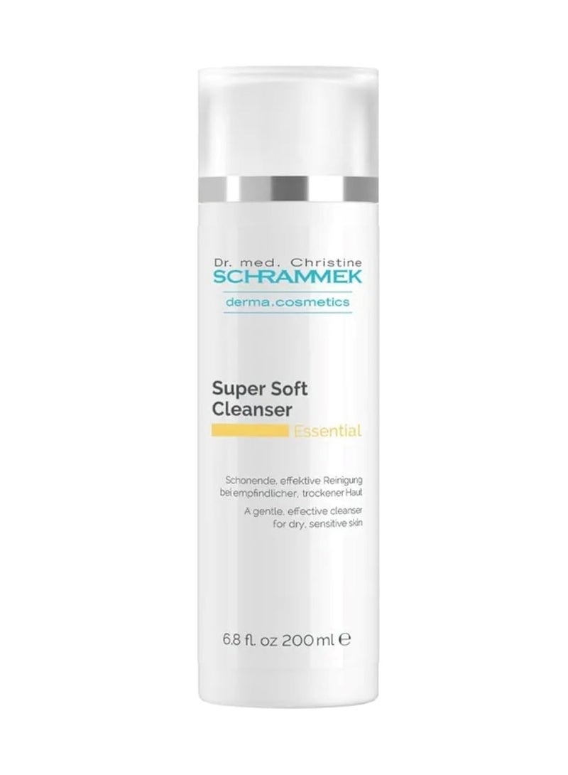 Schrammek Super Soft Cleanser (6.8 fl oz) - Gentle, Effective Cleanser for Dry & Sensitive Skin - Make-Up Removal - Natural Ingredients - No Parabens - Face Cleanser - Face Wash - Skin Care - Dr. Schrammek - Image 1
