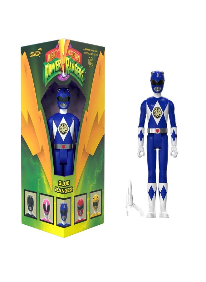 Super7 Mighty Morphin Power Rangers Reaction SDCC 2023 - Blue Ranger [Triangle Box] [SDCC 2023] Classic Collectibles and Retro Toys - Image 3