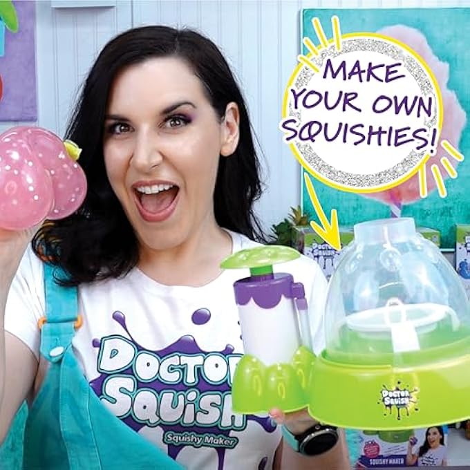 Doctor Squish صانع السكووشي، محطة جديدة لامعة مع جليتر، زينها بالكونفيتي، اللمعان وحبر ملون، مجموعة متنوعة من الأحجام، فقط أضف الماء لصنع سلايم خاص بك، للأعمار من 8 سنوات وما فوق - Image 2