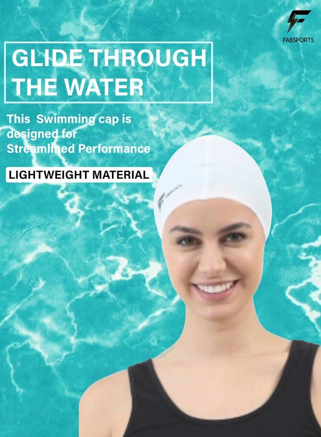 FABSPORTS Unisex Silicone Swim Cap - Easy-Fit Black Swimming Cap for Men, Women, Boys, Girls, and Kids - Ideal for all Hair Types - Long, Short - Image 5