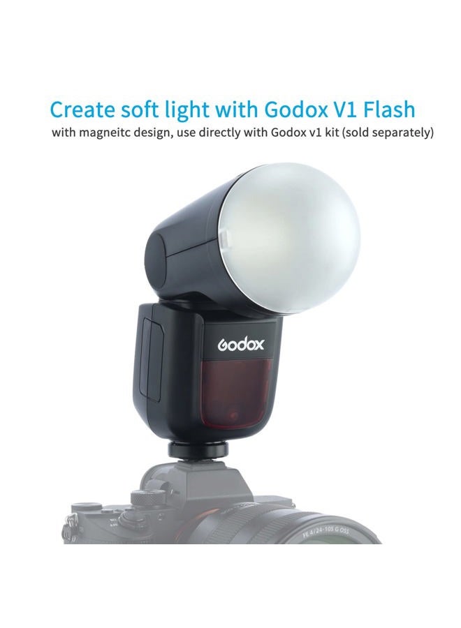 Godox AK-R11 Diffuser Dome for Godox V1 V1pro V100 Round Head Flash for Godox AD100Pro / H200R - Image 2