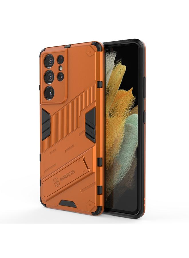 S-TOP Case For Samsung Galaxy S21 Ultra 5G Punk Armor 2 in 1 PC + TPU Shockproof Case with Invisible Holder - Image 1