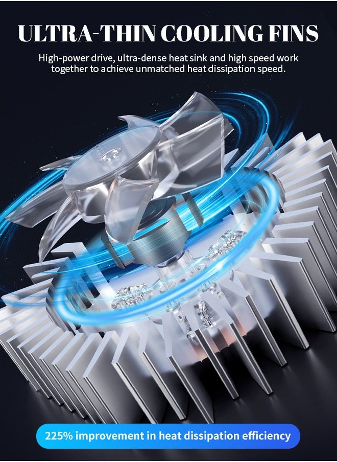 Generic Mobile Phone Cooler With Led Light, Mobile Phone Cooling Fan With Magnetic Suction, Bass, Fast Cooling, For iPhone/Samsung/Xiaomi/HONOR  - Image 4