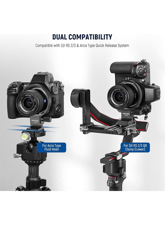 Neewer Neewer Rotatable Collar Mount Plate for Nikon Z8 Z7 II Z6 II Z5 FTZ II Adapter, Fast Horizontal to Vertical Camera Tripod Lens Mount Ring Compatible with DJI RS 3/2 & Arca Quick Release System, CA058  - Image 5