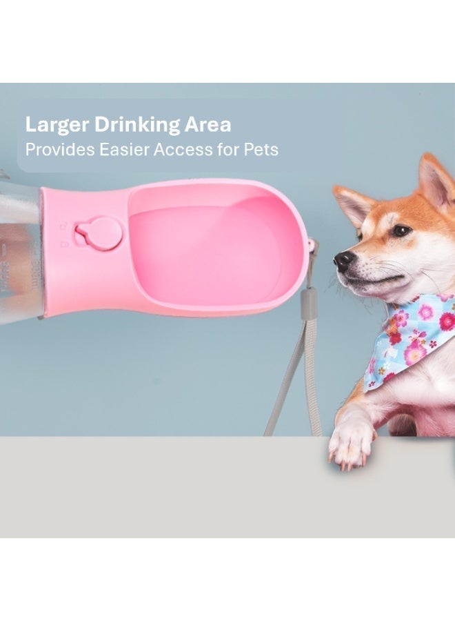 Pet Water Food and Waste Bag Container for Cats and Dogs Portable Outdoor Travel Bottle 3 in 1 White 600ml - Image 4