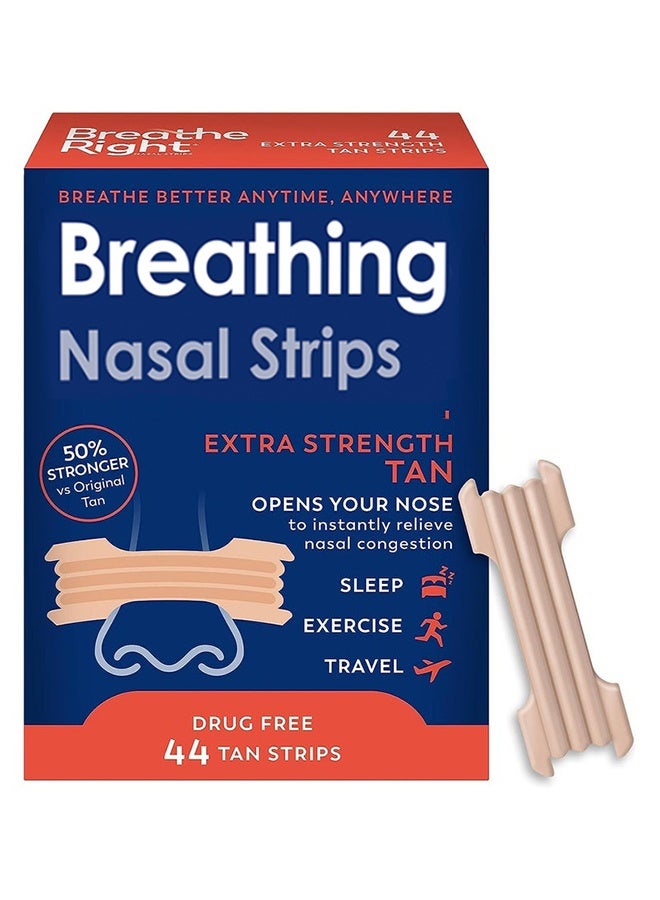 Extra Strength Tan Nasal Strips, 44 Tan Stripes