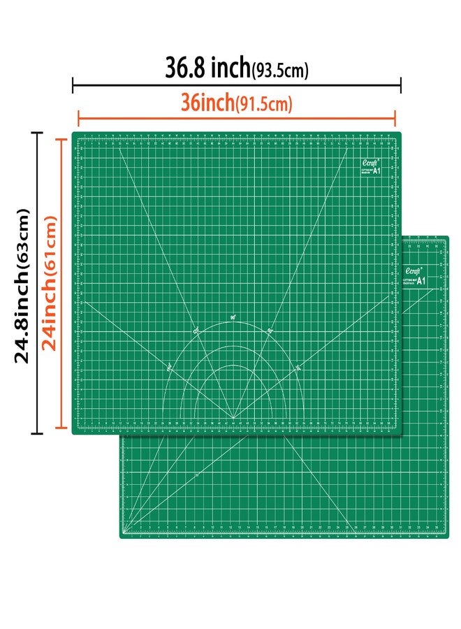 Ecraft 24"x36" Self-Healing Sewing Mat: Large Double Sided Green 5-Ply Hobby Mat, A1 Rotary Cutting Mat for Sewing, Quilting & Fabric Crafts - Image 2