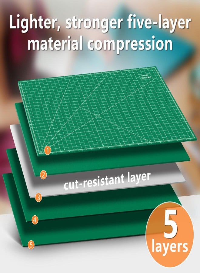 Ecraft 24"x36" Self-Healing Sewing Mat: Large Double Sided Green 5-Ply Hobby Mat, A1 Rotary Cutting Mat for Sewing, Quilting & Fabric Crafts - Image 4