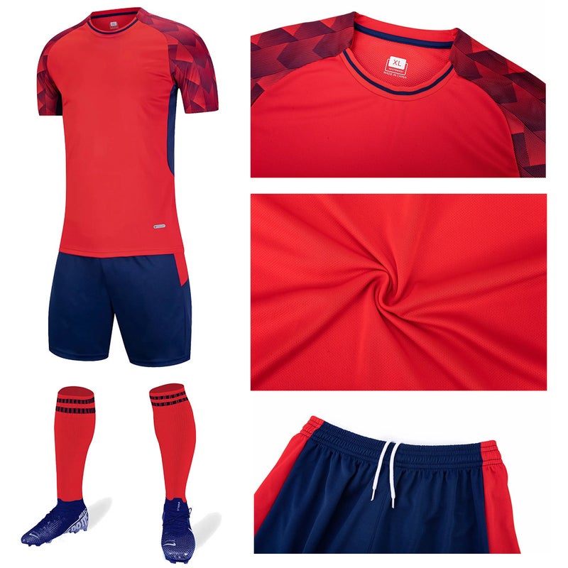 Football Uniform Suit Men'S Game Training Team Uniform Printed Ball Uniform Children'S Adult Sports Suit Jersey Football Men - Image 5