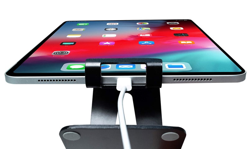 CTA Digital Security Desktop Stand - CTA Tablet Desktop Security Kit with Display Stand and Theft-Deterrent Cable, Scratch Resistant Base, and Compact Metal Security Plate for Tablets and Phones (PAD-TDSK) - Image 4