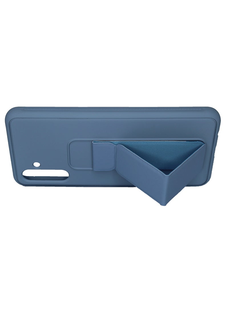 Theodor Fully Covered With Finger Grip Stand Holder Anti Slip Shockproof Protective Case Cover For SAMSUNG GALAXY A13 5G BLUE - Image 2