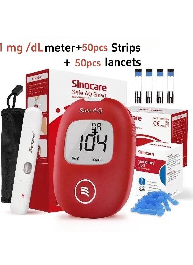 SINOCARE - SINOCARE No-Code Adjustment Fully Automatic Blood Glucose Meter Diabetes Monitoring Blood Glucose Meter - Image 1