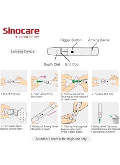 SINOCARE SINOCARE No-Code Adjustment Fully Automatic Blood Glucose Meter Diabetes Monitoring Blood Glucose Meter  - Image 5