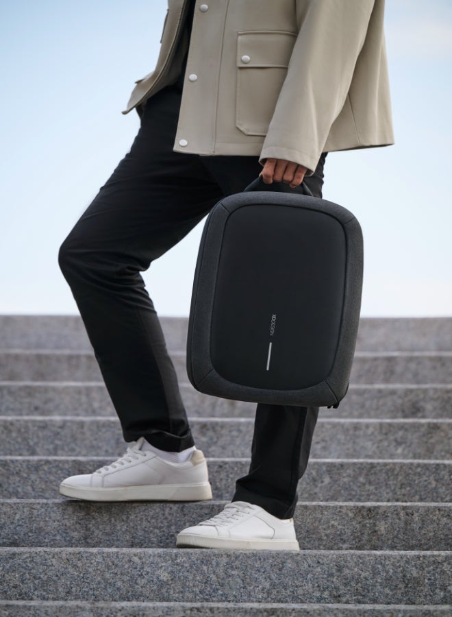 XD DESIGN Bobby Edge | Anti-Theft Backpack, Laptop & Tablet Travel Bag, RPET, Hidden Zipper, Cut Resistant, RFID Protected Pocket, Multi Compartments & Water Repellant - Black - Image 5