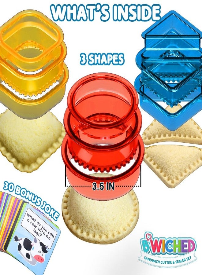 Savoychef Sandwich Cutter and Sealer - Crustless Sandwich Maker - Cut and Seal - Lunch Box and Bento Box - Boys, Girls, Kids Lunch - Sandwich Cutters for Kids - Triangle, Circle, Square - Image 2